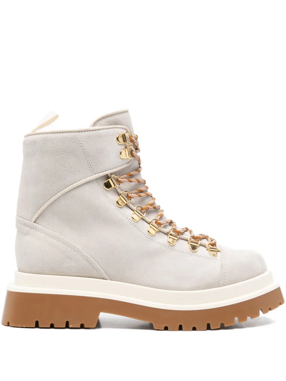 Lorena Antoniazzi Lace-up Fastening Boots In Metallic