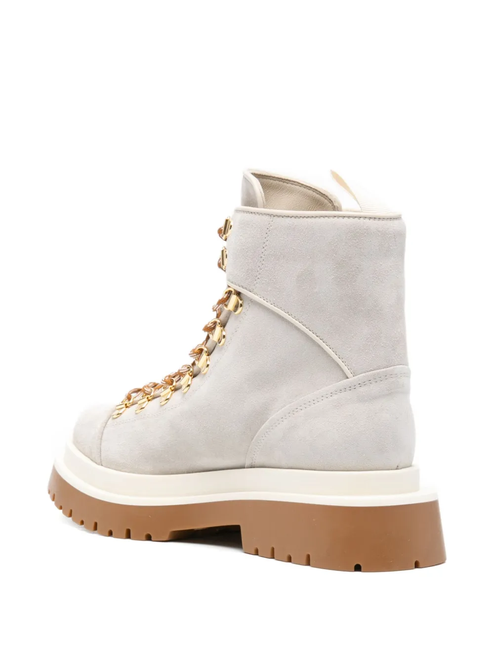 Lorena Antoniazzi Lace-up Fastening Boots In Metallic