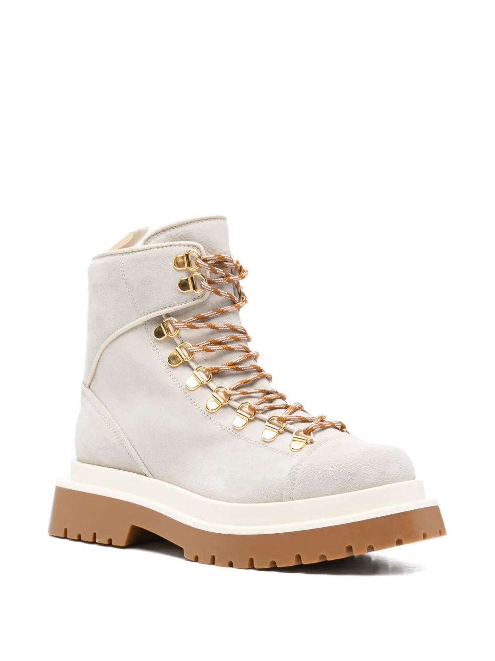 Lorena Antoniazzi Lace-up Fastening Boots In Metallic