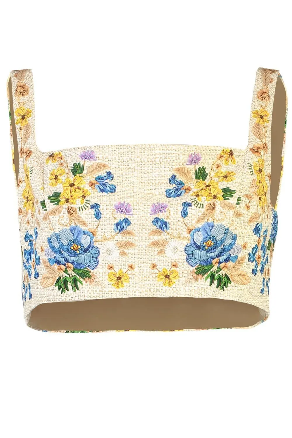 Mary Katrantzou Calix Brallet Top In Neutral