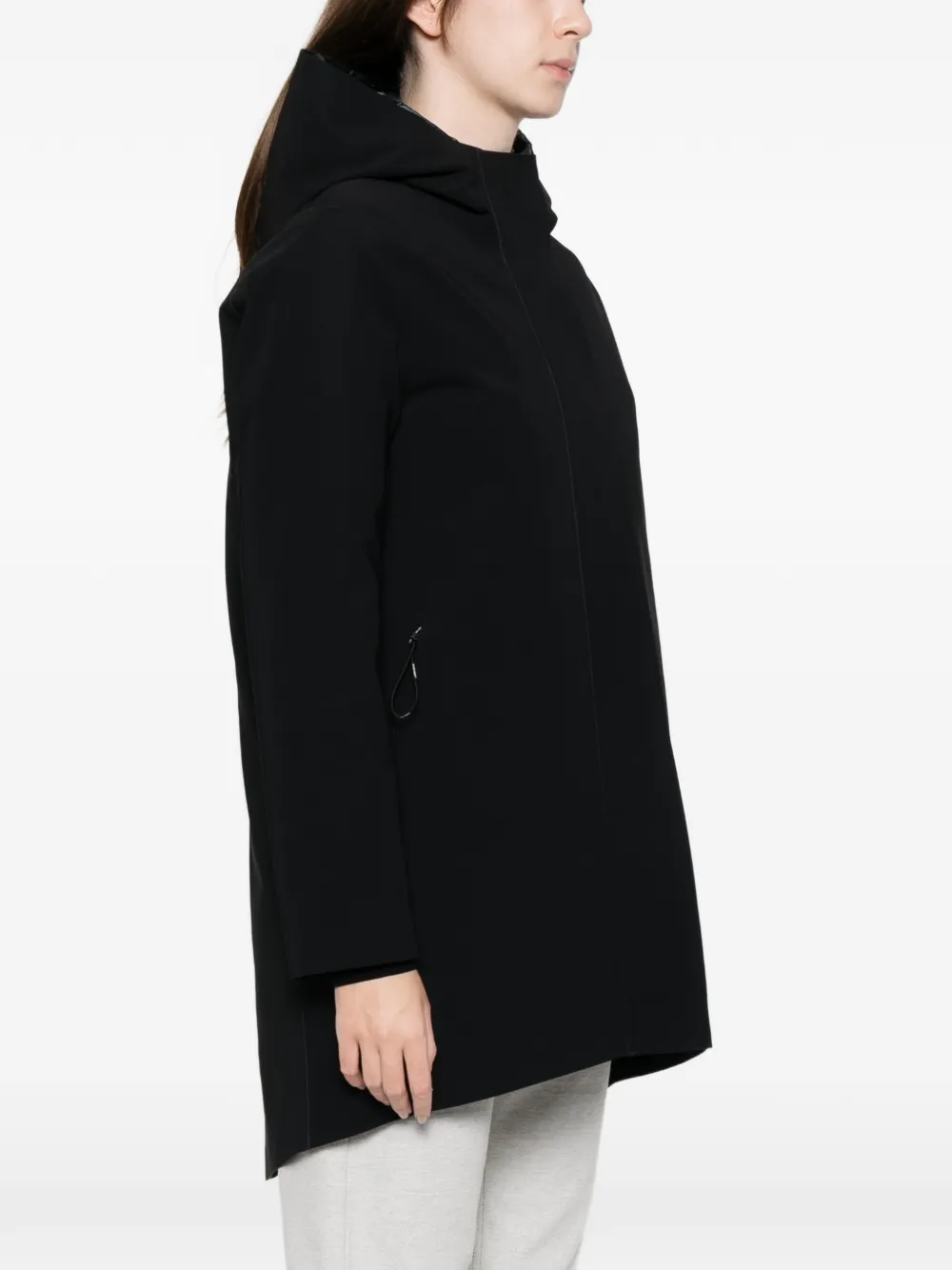 Roberto Ricci Designs Hooded Zip-fastening Coat In Black