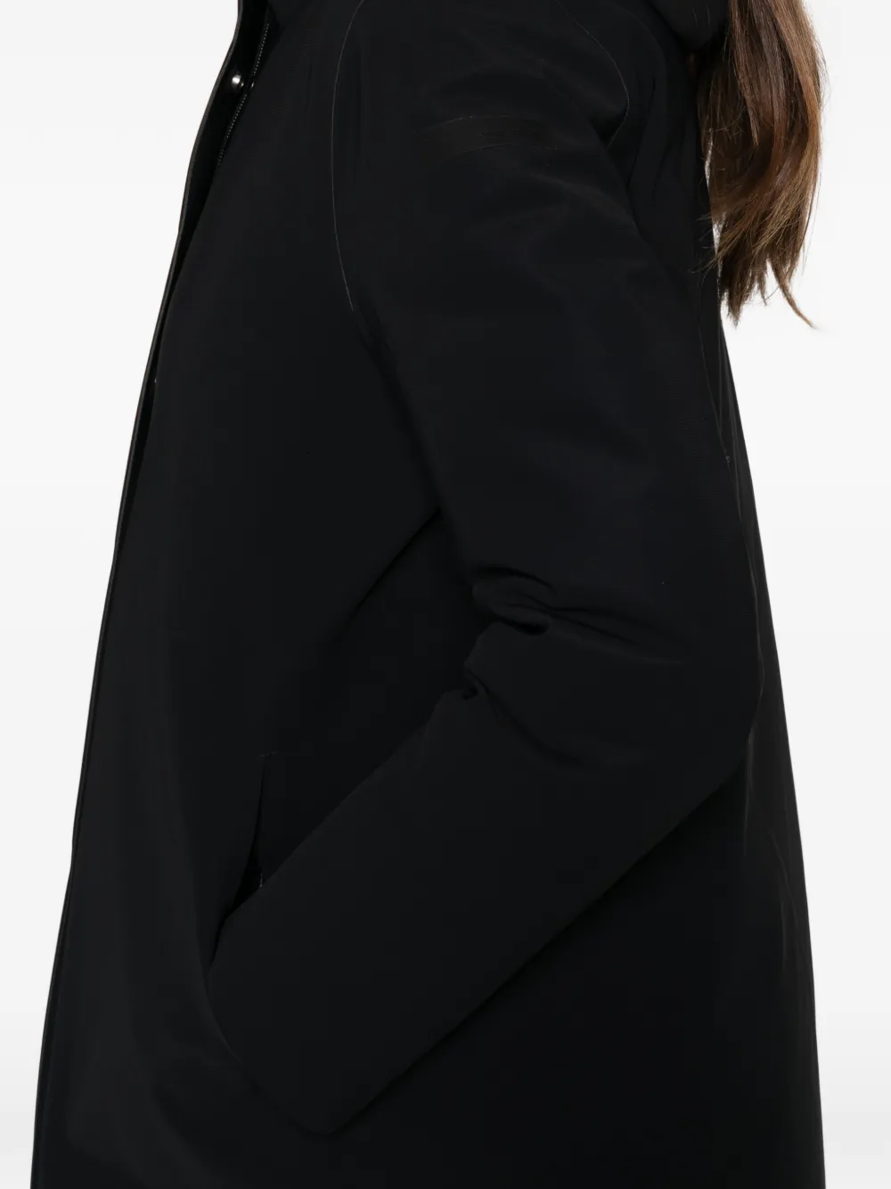Roberto Ricci Designs Hooded Zip-fastening Coat In Black