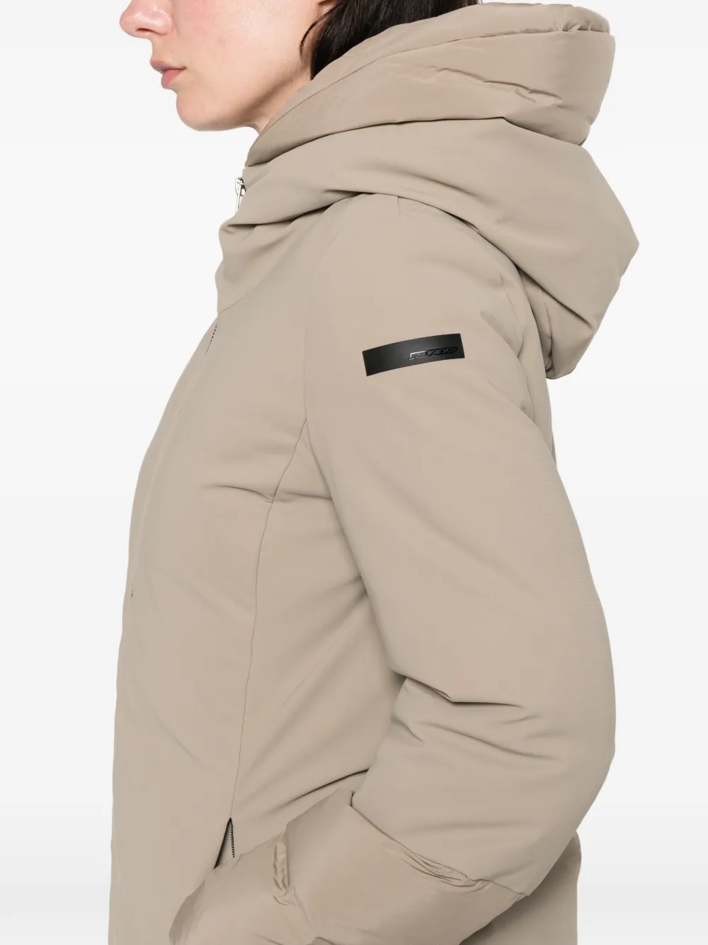 Roberto Ricci Designs Winter Hybrid Hooded-zip Coat In Neutral