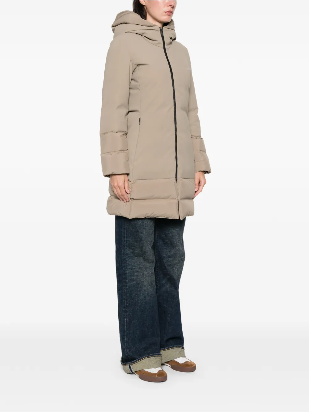 Roberto Ricci Designs Winter Hybrid Hooded-zip Coat In Neutral