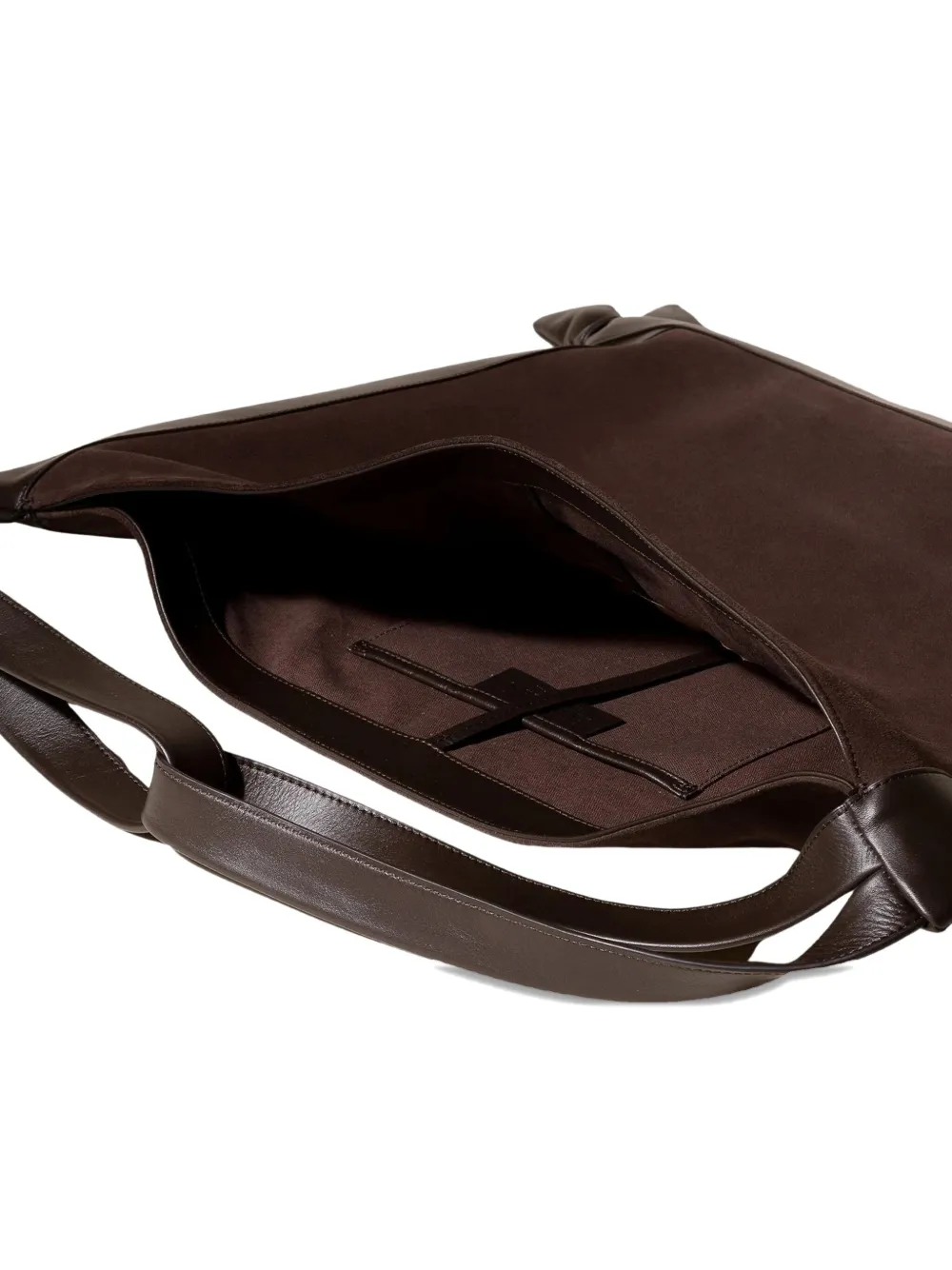 Hereu Cador Suede Knot Shoulder Bag In Brown