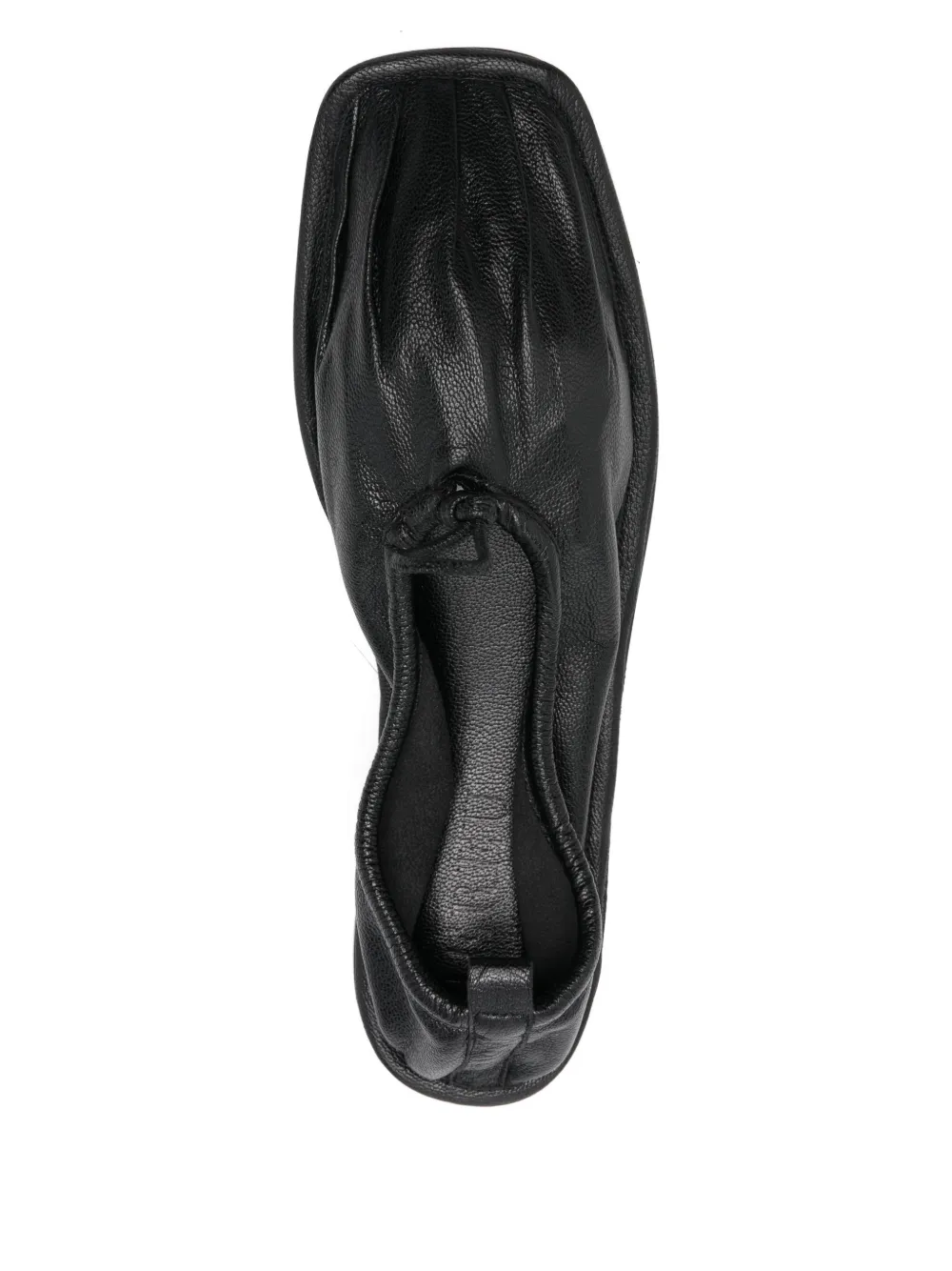 Hereu Black Dansa Supple Shiny Ballerina Flats In Black