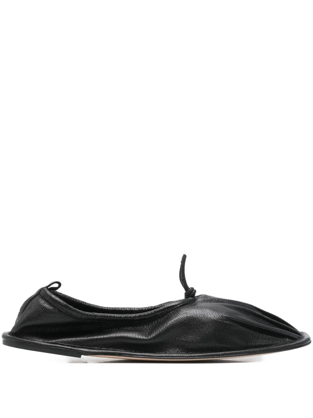 Hereu Puntera gathered ballet flats | Black | Image 1