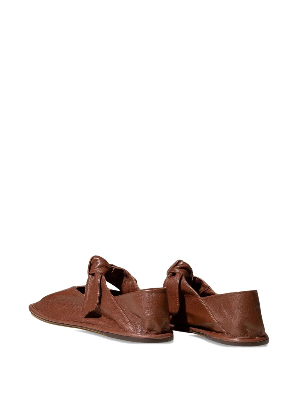 Hereu Llasada Knot-detail Ballet Flats In Brown