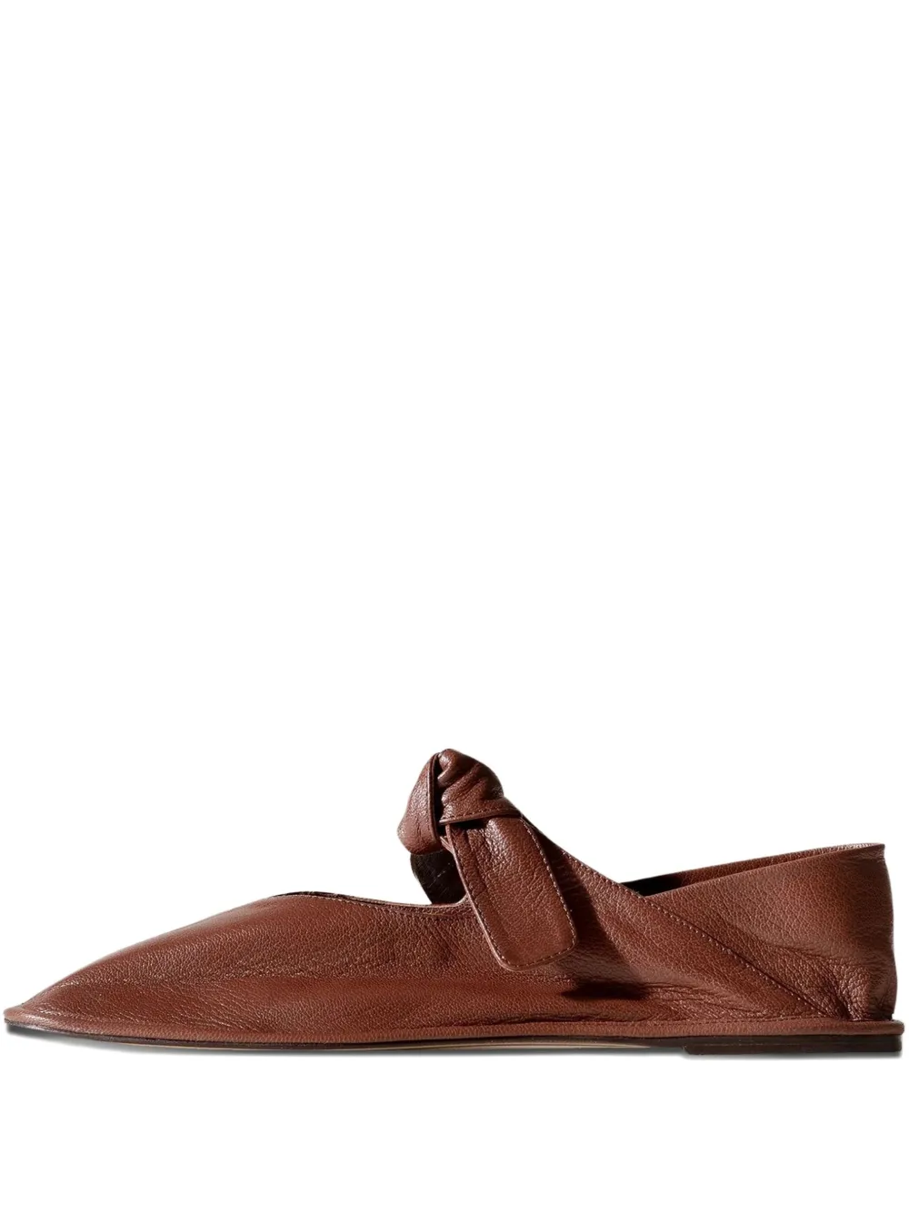 Hereu Llasada Knot-detail Ballet Flats In Brown
