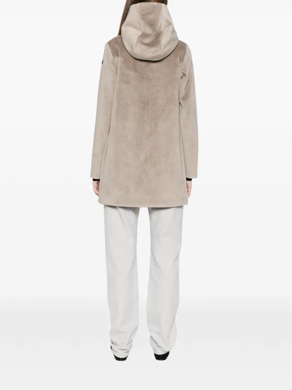 Roberto Ricci Designs Button-fastening Hooded Coat In Brown