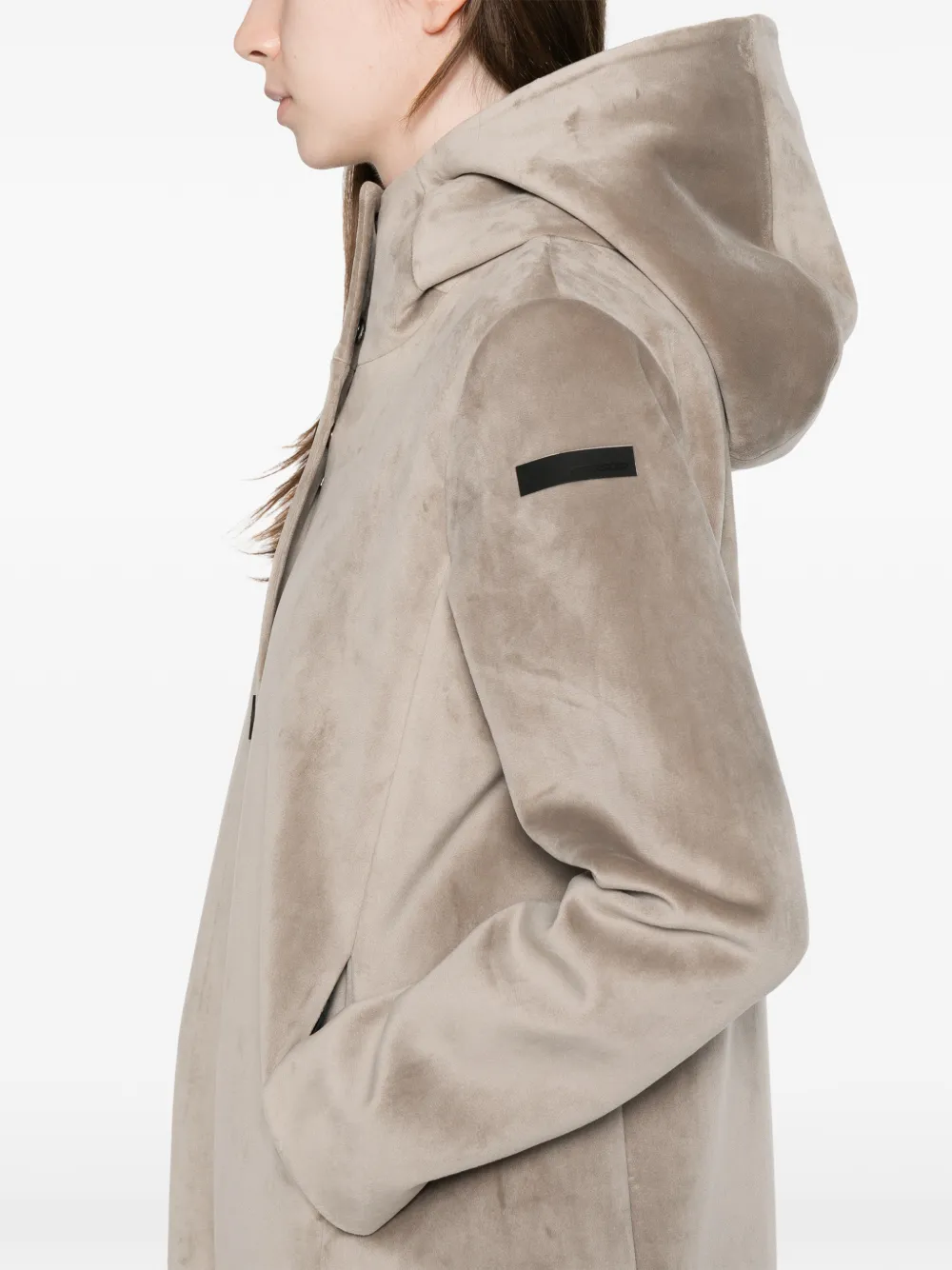 Roberto Ricci Designs Button-fastening Hooded Coat In Brown