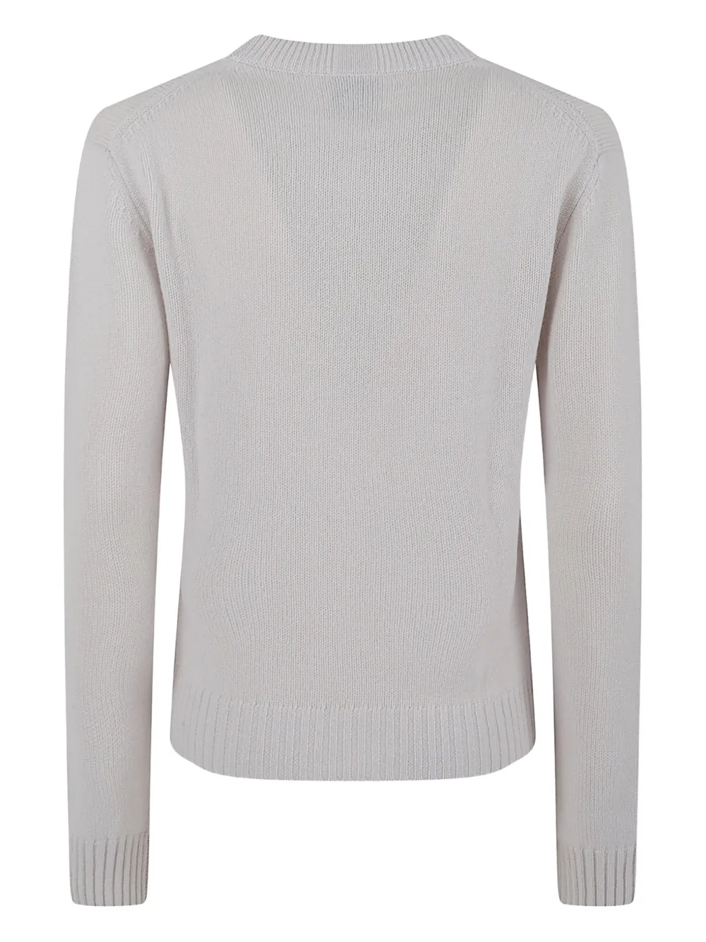 Allude Geribbelde sweater met ronde hals Beige