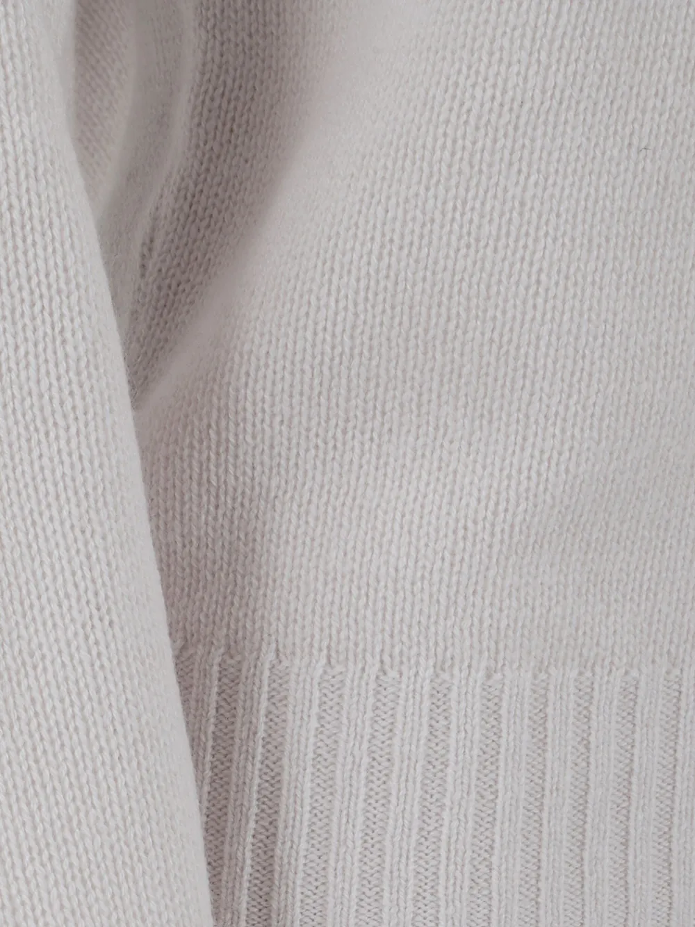 Allude Geribbelde sweater met ronde hals Beige