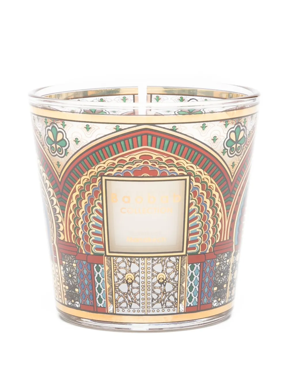 Baobab Collection Marrakech patterned candle (190g) | White | Image 1