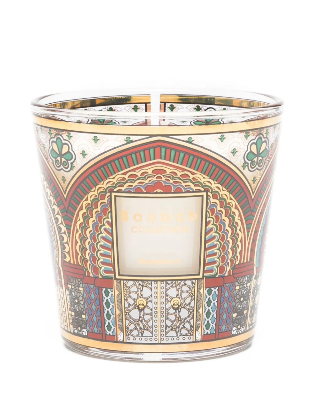 Baobab Collection Marrakech patterned candle (190g) | White | Image 1