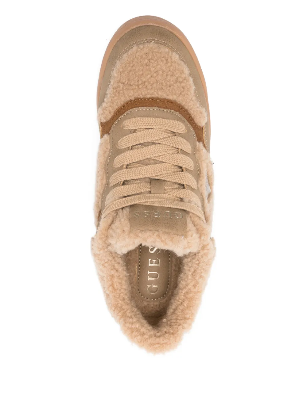 Guess Usa Miram Panelled Sneakers In Brown