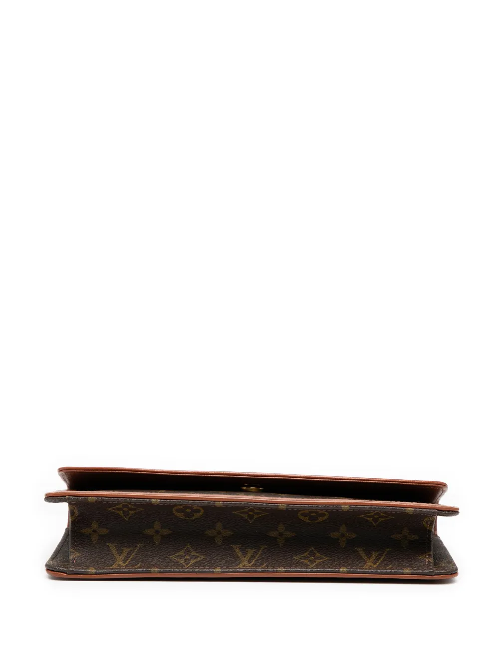 Pre-owned Louis Vuitton 1988 Monogram Pochette Dame Pm Clutch Bag In Brown