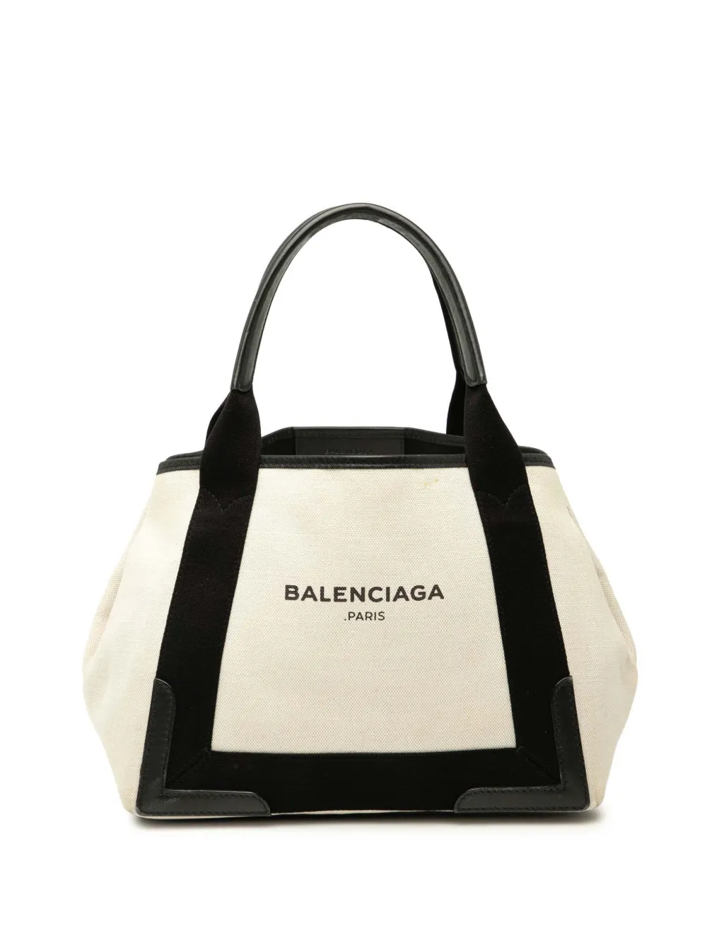 Balenciaga Pre-Owned 2016 Canvas Navy Cabas S tote bag | White | Image 1