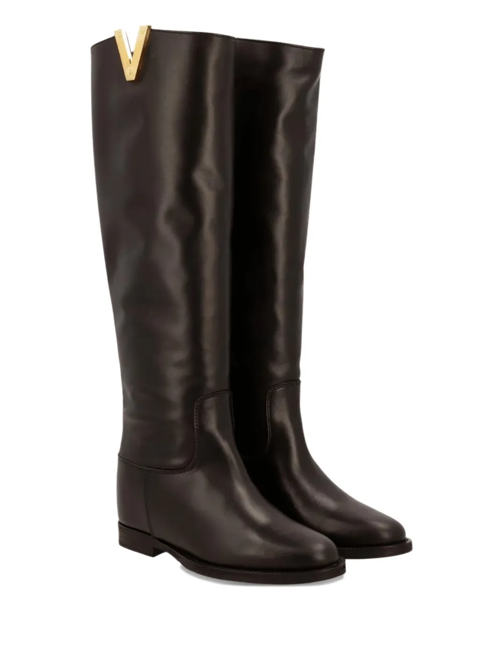 Via Roma 15 Metalen leren laarzen Bruin