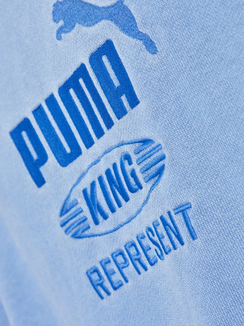 PUMA x Represent trui met geborduurd logo en capuchon Blauw