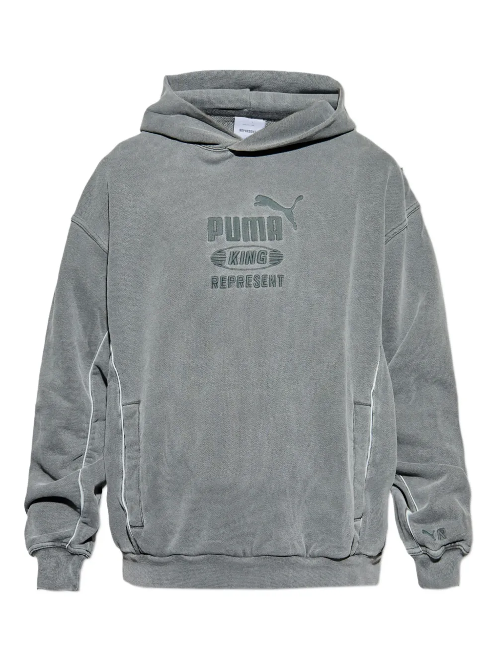 PUMA suéter con capucha y logo bordado en colaboración con Represent | gris | Image 1