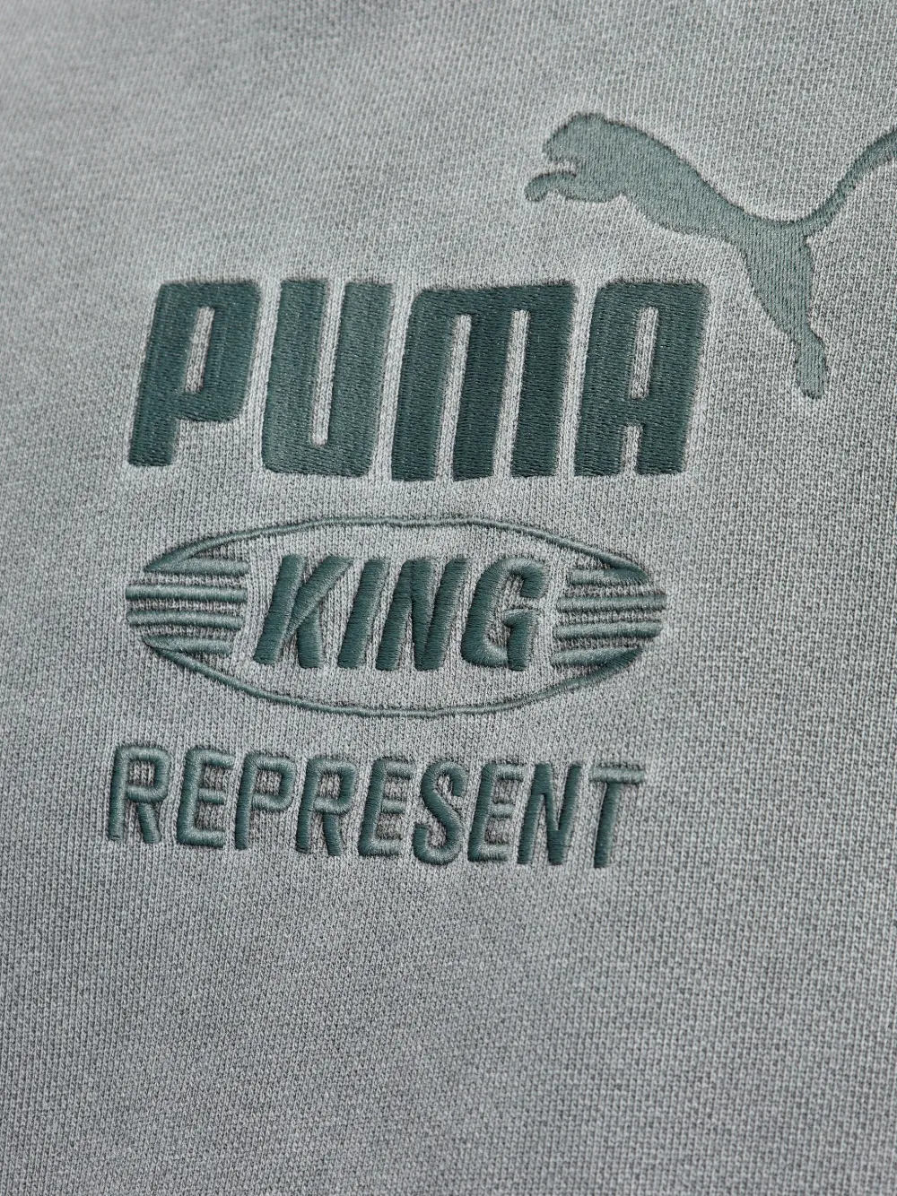 PUMA x Represent trui met geborduurd logo en capuchon Grijs