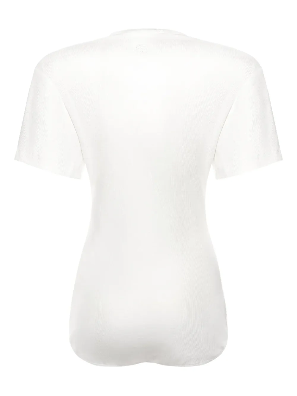 Magda Butrym Ribbed Short-sleeves Bodysuit In White