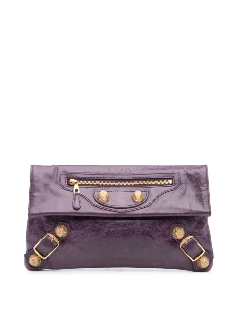 Balenciaga Pre-Owned 2005-2025 Lambskin Motocross Giant 21 Envelope clutch bag