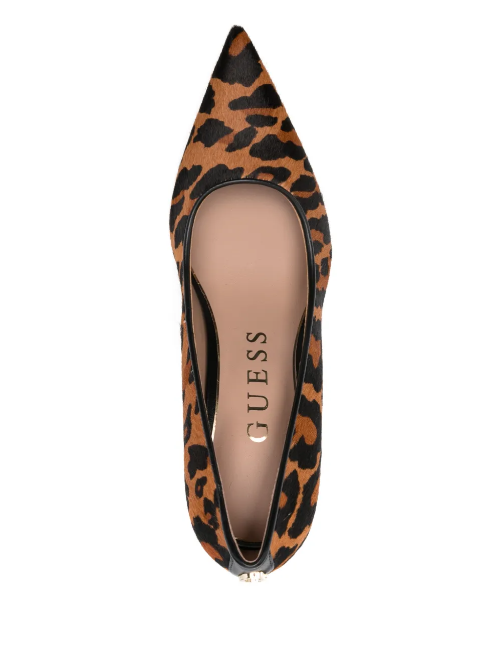 Guess Usa 85mm Decollete Prindy Leopard-print Pumps In Multi