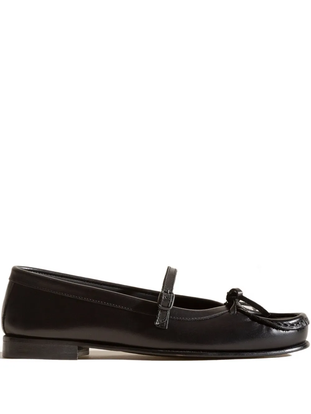 Hereu Roses Strap-detail Loafers In Black