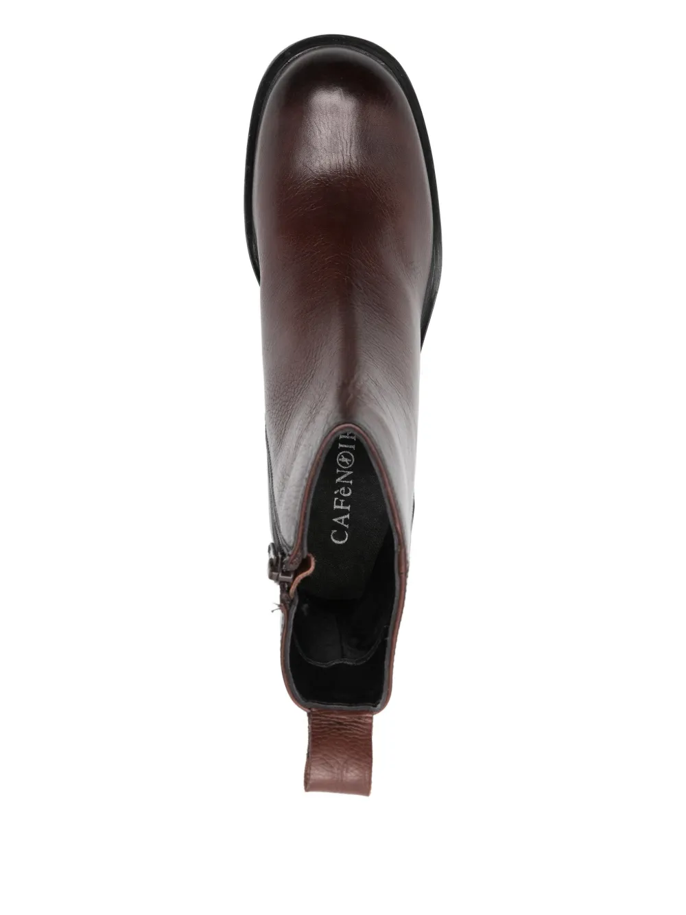 Cafènoir 50mm Pull-tab Block-heel Boots In Brown