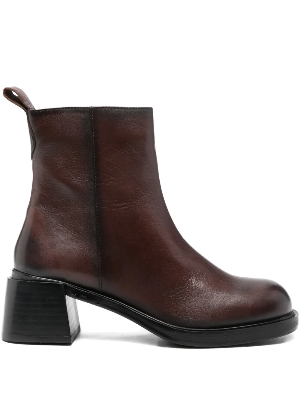 CAFèNOIR 50mm pull-tab block-heel boots | Brown | Image 1