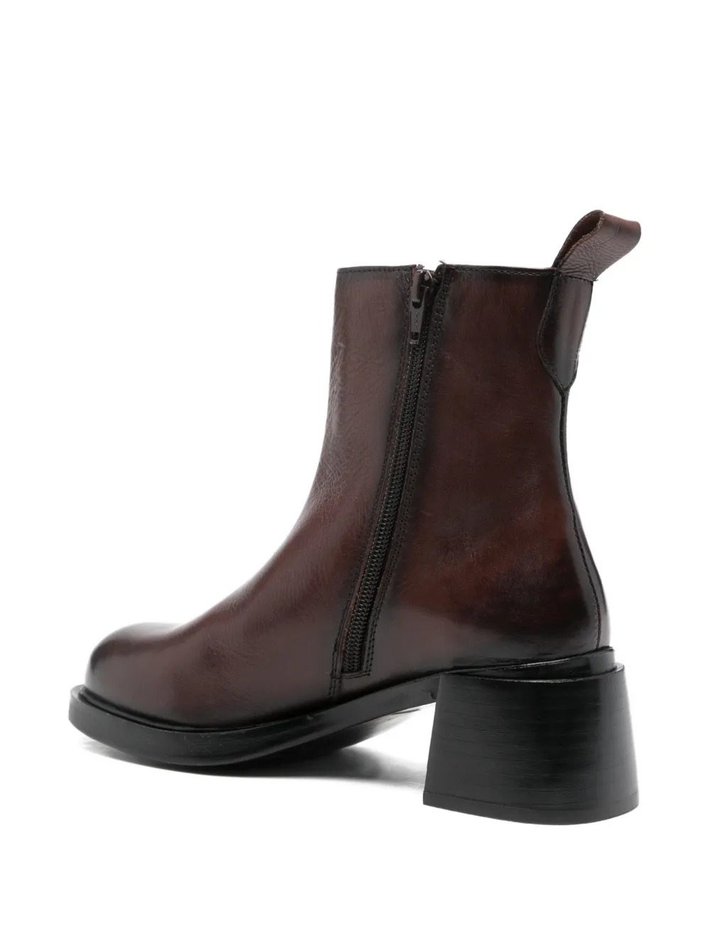 Cafènoir 50mm Pull-tab Block-heel Boots In Brown