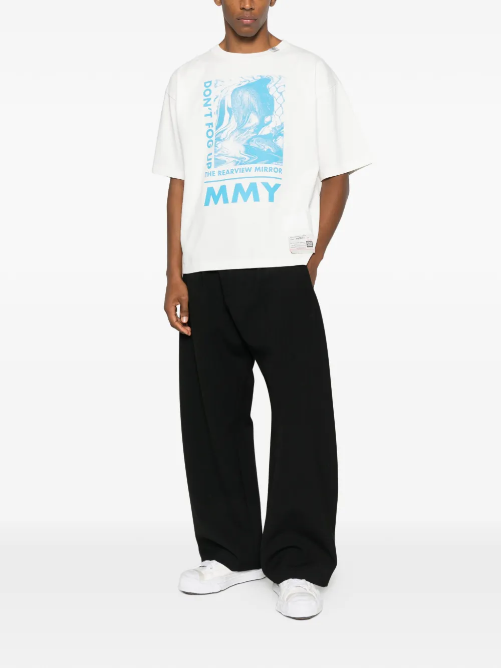 Maison MIHARA YASUHIRO graphic-print round-neck T-shirt - Wit