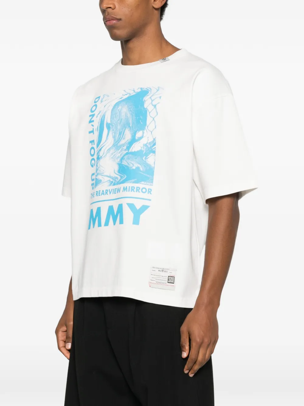 Maison MIHARA YASUHIRO T-shirt met ronde hals met print Wit