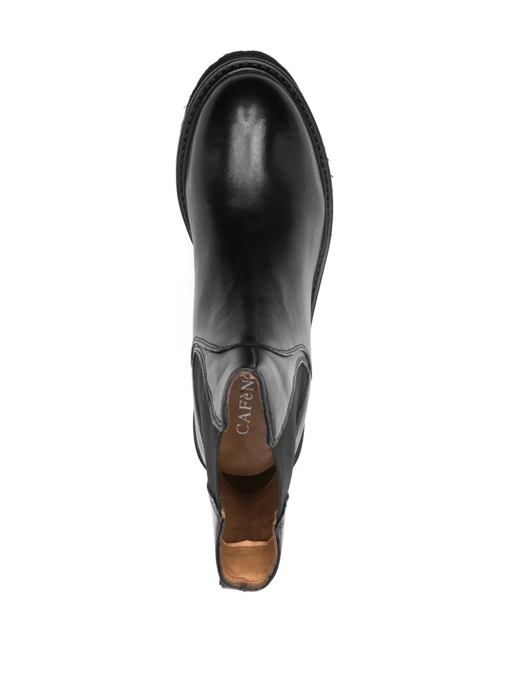 Cafènoir 50mm Platform Leather Boots In Black
