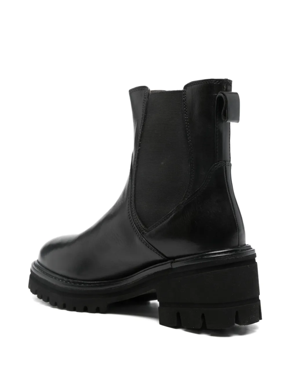 Cafènoir 50mm Platform Leather Boots In Black