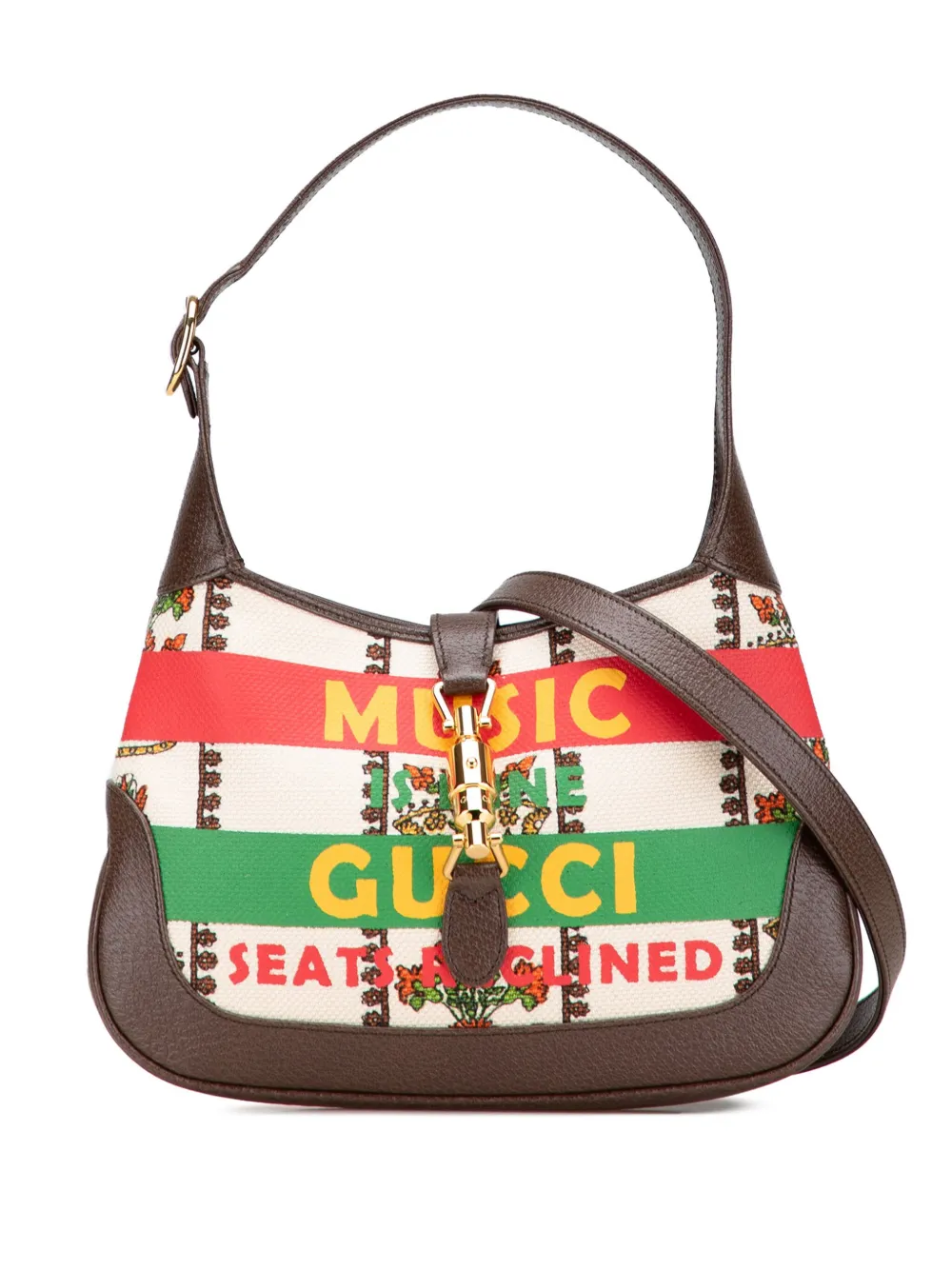 Gucci Pre-Owned 2016-2025 スモール キャンバス 100 センテニアル ミュージック ジャッキー 1961 Gucci Pre-Owned 2016-2025 スモール キャンバス 100 センテニアル ミュージック ジャッキー 1961