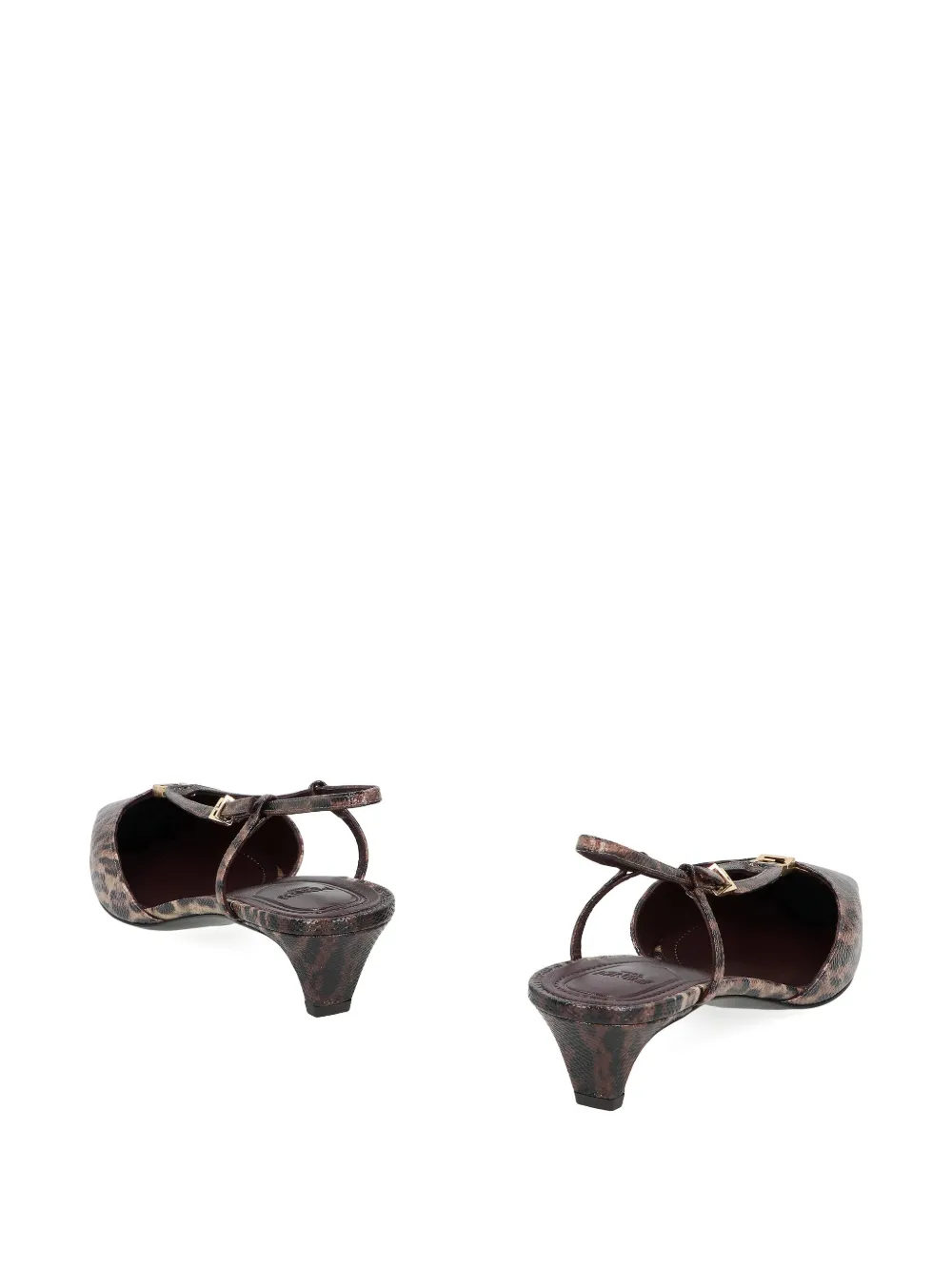 Fendi 40mm Animal-print Slingback Pumps In Animal Print