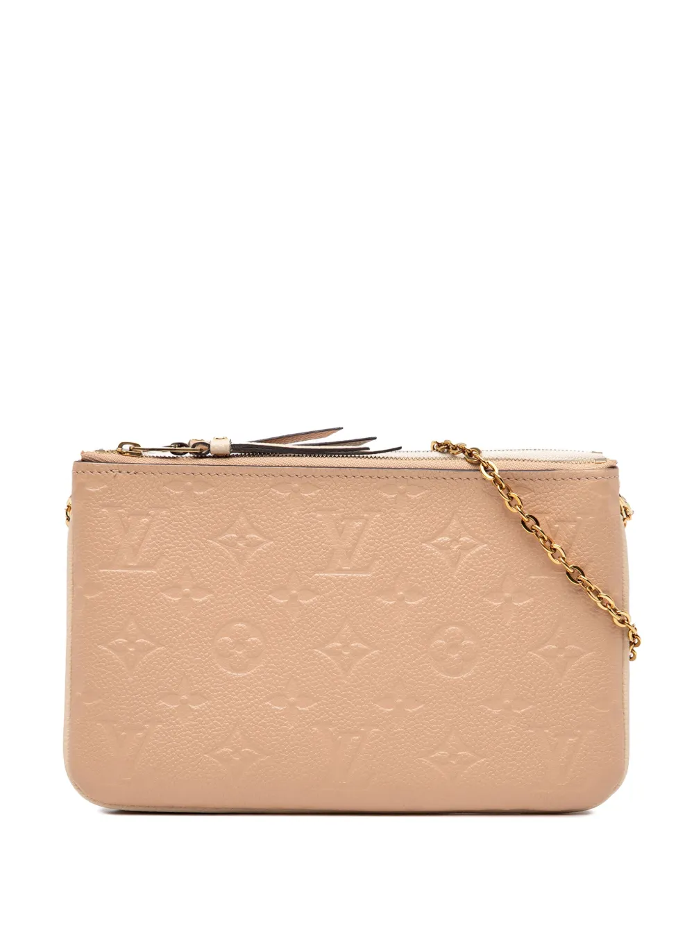 Louis Vuitton Pre-Owned 2018 モノグラム アンプラント ダブルジップ ポシェット ショルダーバッグ - ブラウン Louis Vuitton Pre-Owned 2018 モノグラム アンプラント ダブルジップ ポシェット ショルダーバッグ - ブラウン