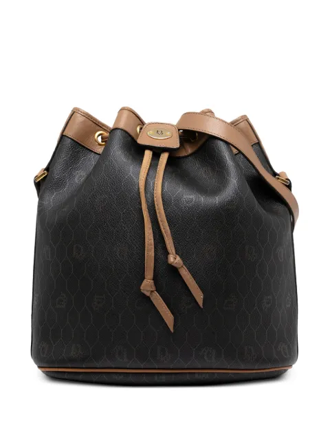 Christian Dior Pre-Owned 20th Century Honeycomb Coated Canvas Drawstring bucket bag