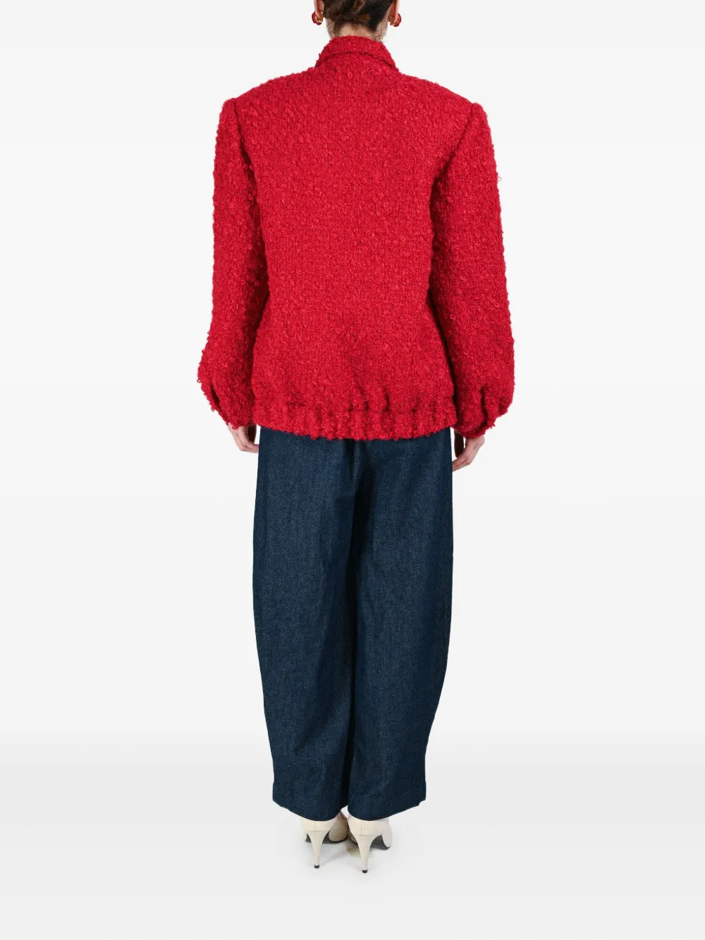 Rowen Rose Button-fastening Jacket In Red