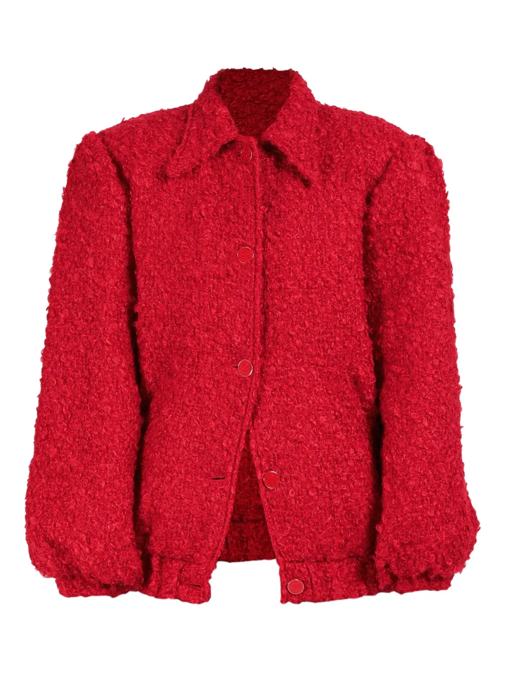 Rowen Rose Button-fastening Jacket In Red