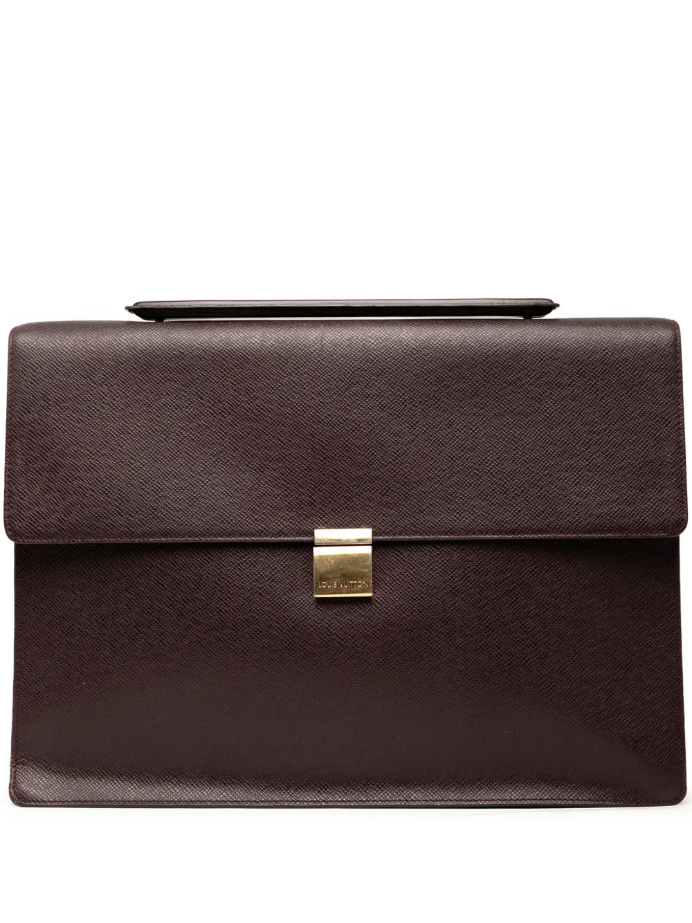 Louis Vuitton Pre-Owned Porte-Documents Angara portfölj i Taiga-läder från 2001 | brun | Image 1