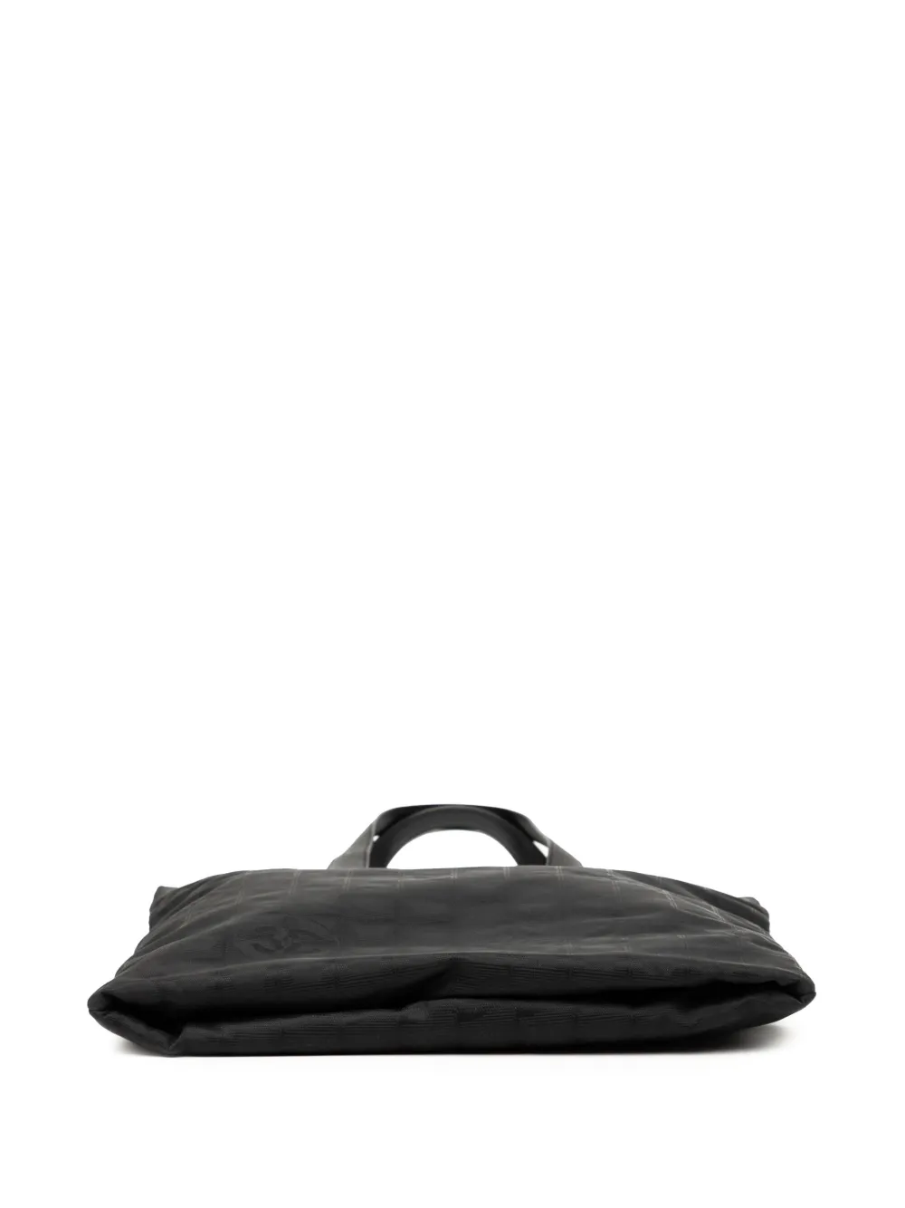 Pre-owned Chanel 2002-2003 New Travel Line Nylon Tote Bag In Black