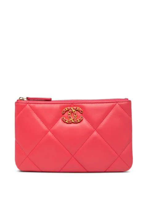 CHANEL Pre-Owned 2020 Small Lambskin 19 O Case Pouch clutch bag