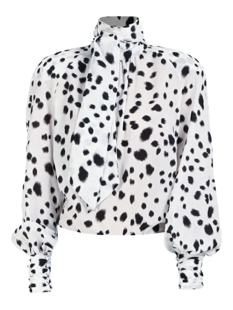 Rowen Rose dalmatian-pattern blouse