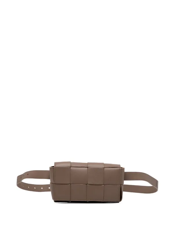 Bottega Veneta Pre-Owned 2012-2025 Mini Nappa Intrecciato Cassette Belt Bag  Brown FARFETCH ID