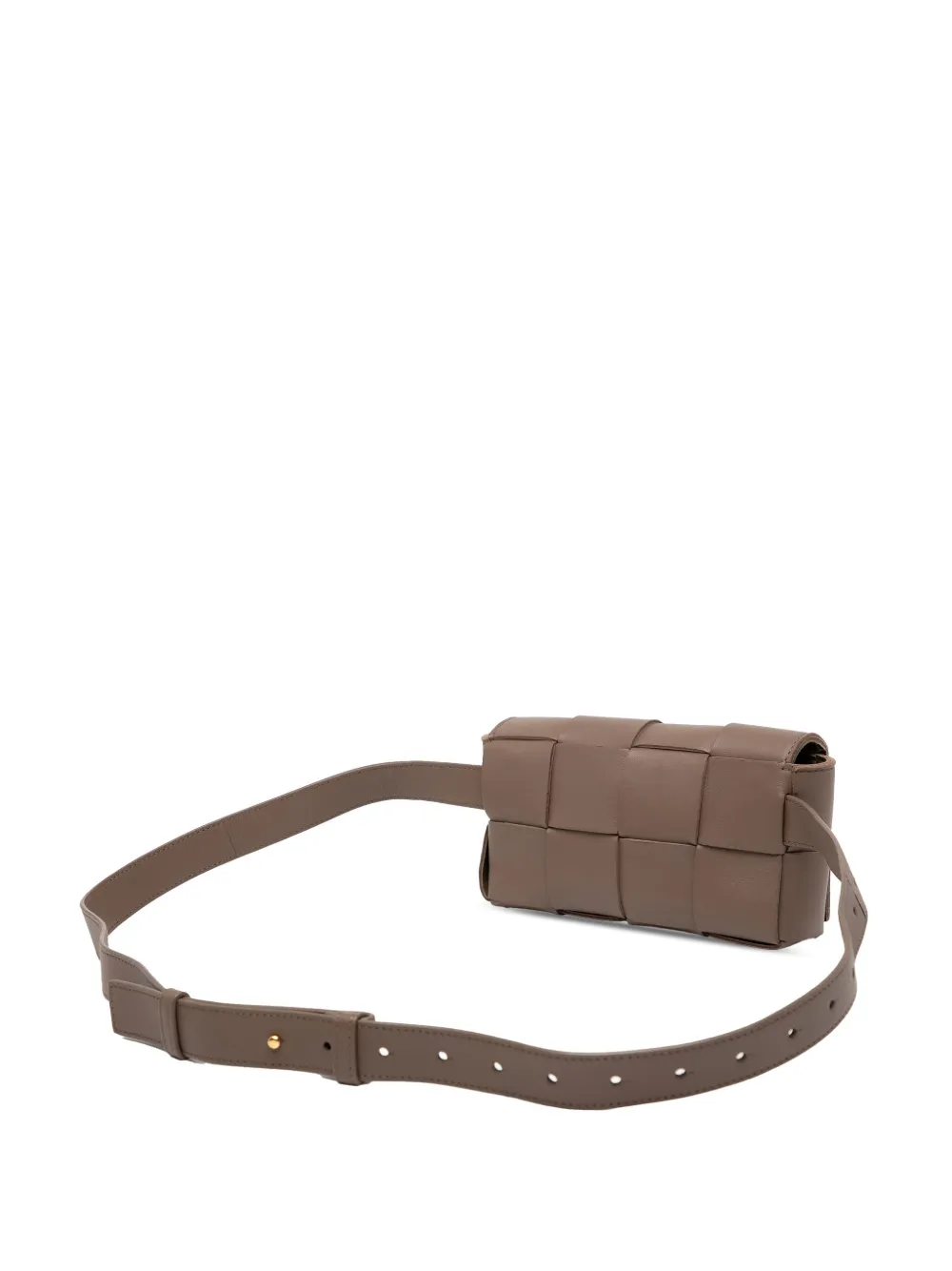 Pre-owned Bottega Veneta 2012-2025 Mini Nappa Intrecciato Cassette Belt Bag In Brown