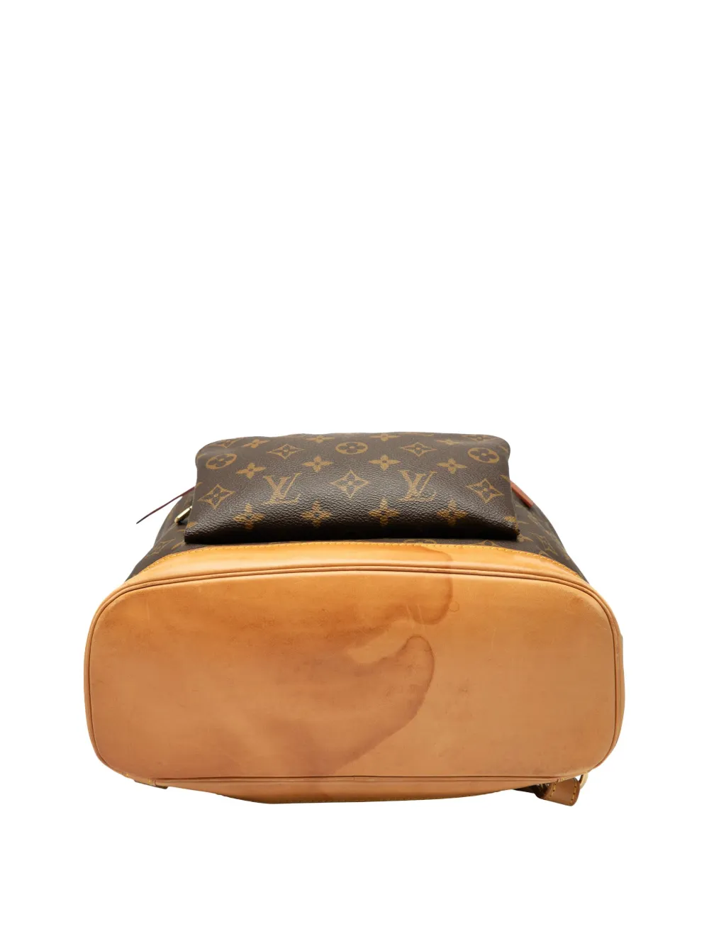 Pre-owned Louis Vuitton 1998 Monogram Montsouris Gm Backpack In Brown